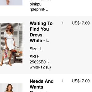 Hello Molly White dress, Large